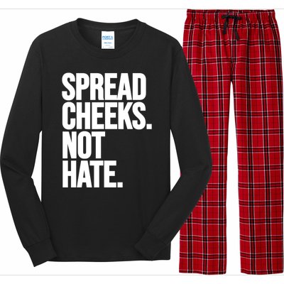 Spread Cheeks Not Hate Funny Gym Fitness And Workout Long Sleeve Pajama Set