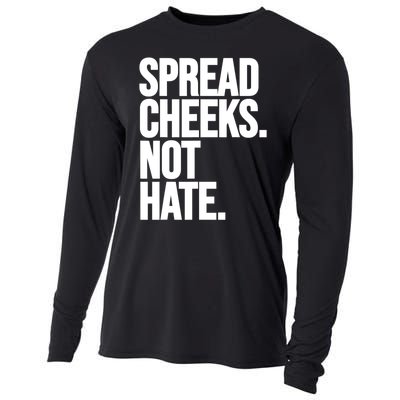 Spread Cheeks Not Hate Funny Gym Fitness And Workout Cooling Performance Long Sleeve Crew