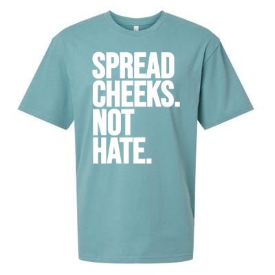 Spread Cheeks Not Hate Funny Gym Fitness And Workout Sueded Cloud Jersey T-Shirt