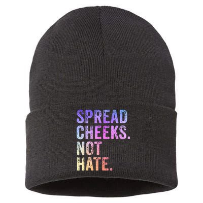 Spread Cheeks Not Hate Funny Sustainable Knit Beanie