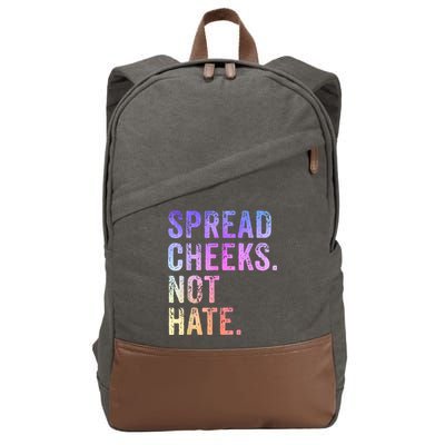 Spread Cheeks Not Hate Funny Cotton Canvas Backpack