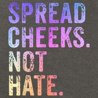 Spread Cheeks Not Hate Funny Cotton Canvas Backpack