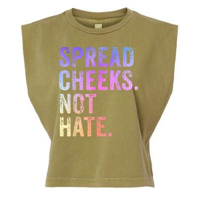 Spread Cheeks Not Hate Funny Garment-Dyed Women's Muscle Tee