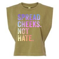 Spread Cheeks Not Hate Funny Garment-Dyed Women's Muscle Tee