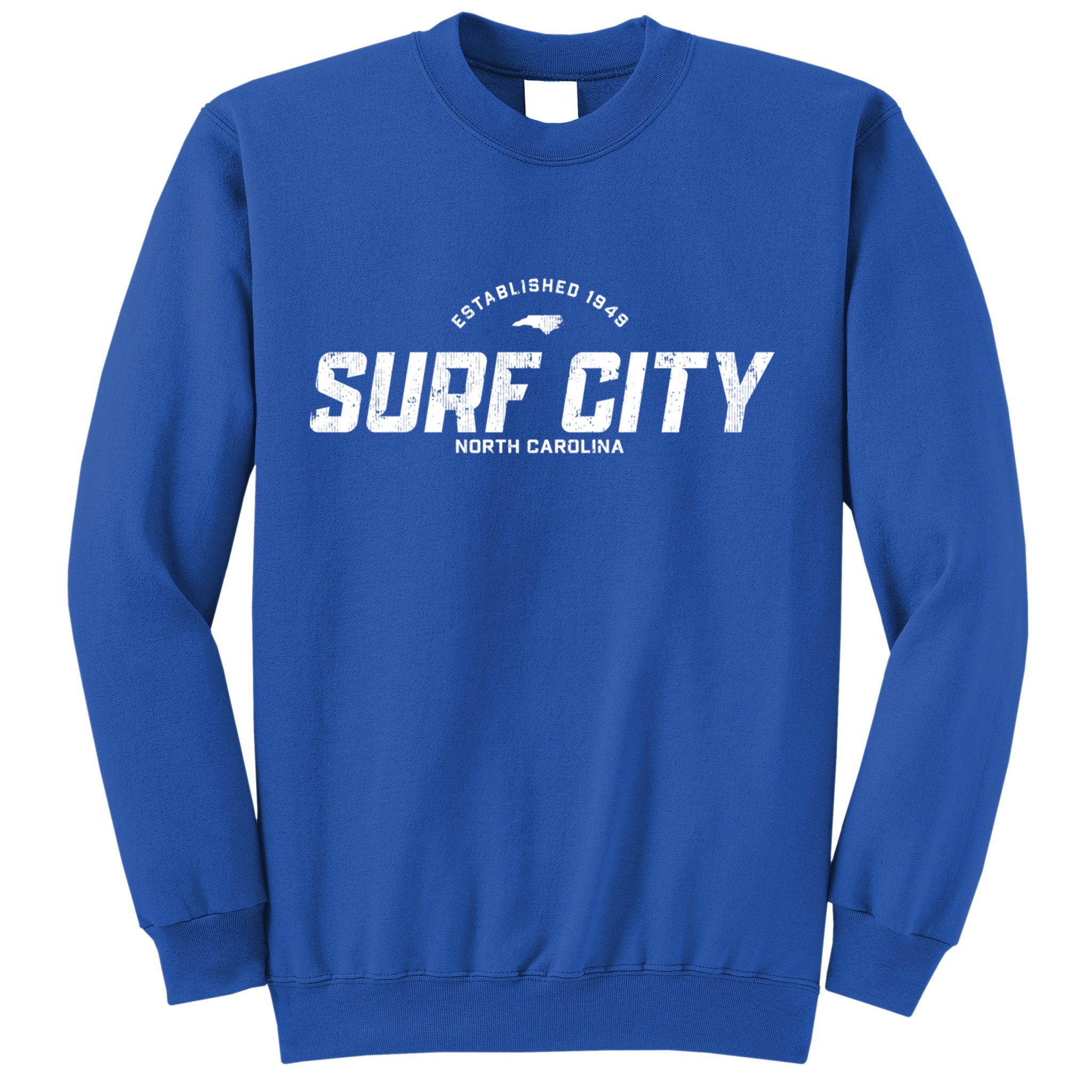Surf City North Carolina Nc Vintage Athletic Sports Logo Cute Gift Sweatshirt