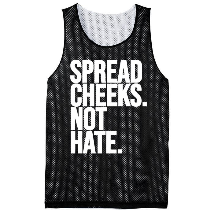 Spread Cheeks Not Hate Funny Gym Fitness And Workout Mesh Reversible Basketball Jersey Tank