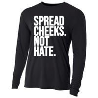 Spread Cheeks Not Hate Funny Gym Fitness And Workout Cooling Performance Long Sleeve Crew