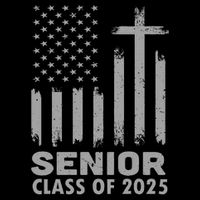 Senior Class Of 2025 Usa Flag Cross Christian Graduation Zip Tote Bag