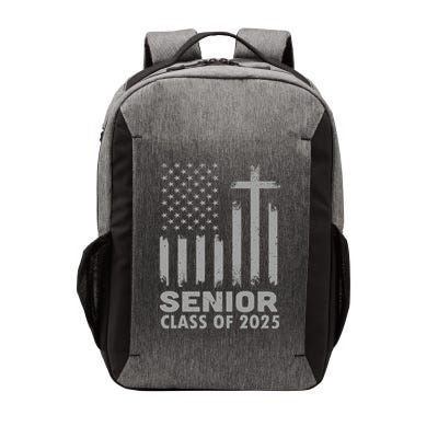 Senior Class Of 2025 Usa Flag Cross Christian Graduation Vector Backpack
