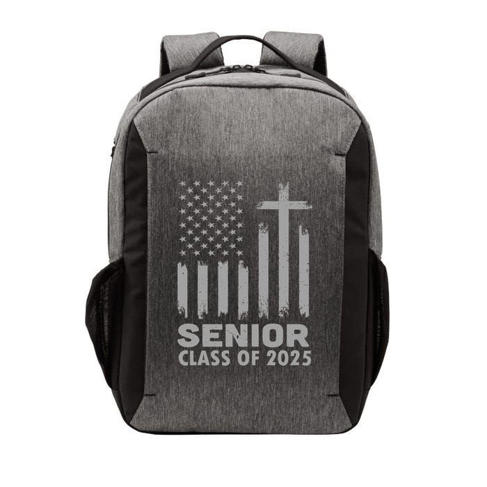 Senior Class Of 2025 Usa Flag Cross Christian Graduation Vector Backpack