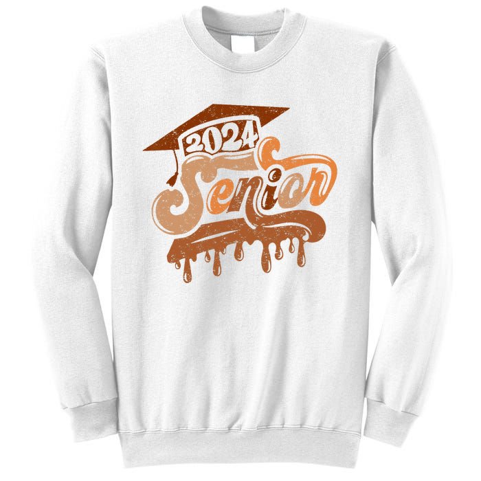 Senior Class Of 2024 Black Educated Graduate Afro Melanin Sweatshirt