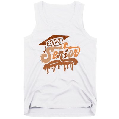 Senior Class Of 2024 Black Educated Graduate Afro Melanin Tank Top