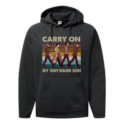 Supernatural Carry On My Wayward Funny Son Vintage Performance Fleece Hoodie