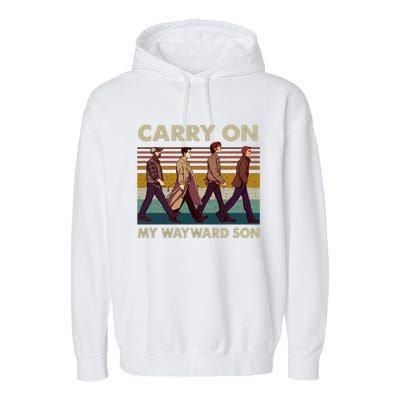 Supernatural Carry On My Wayward Funny Son Vintage Garment-Dyed Fleece Hoodie