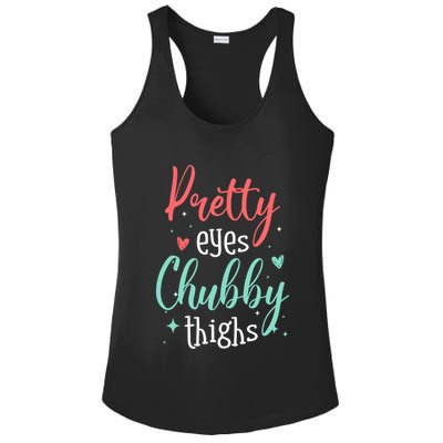 Strong Confident Or Pretty Eyes Chubby Thighs Gift Ladies PosiCharge Competitor Racerback Tank