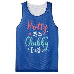 Strong Confident Or Pretty Eyes Chubby Thighs Gift Mesh Reversible Basketball Jersey Tank