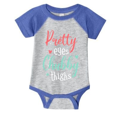 Strong Confident Or Pretty Eyes Chubby Thighs Gift Infant Baby Jersey Bodysuit