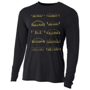 Steel City Of Pittsburgh Bridges 412 Black And Yellow Pgh Cooling Performance Long Sleeve Crew