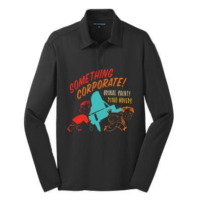 Something Corporate! Orange County Piano Mover Design Silk Touch Performance Long Sleeve Polo