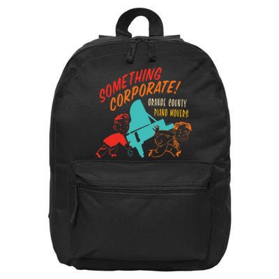 Something Corporate! Orange County Piano Mover Design 16 in Basic Backpack