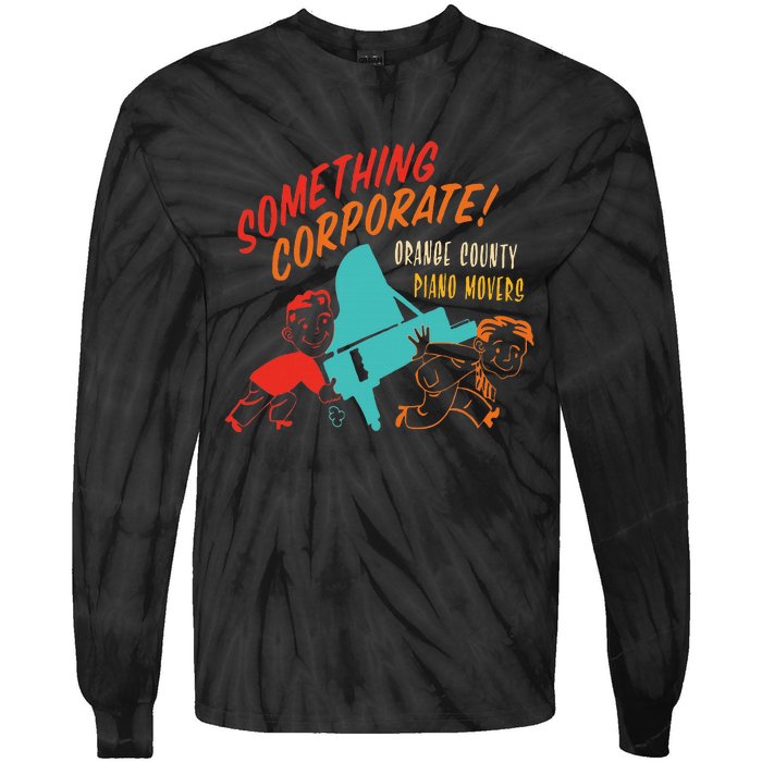 Something Corporate! Orange County Piano Mover Design Tie-Dye Long Sleeve Shirt