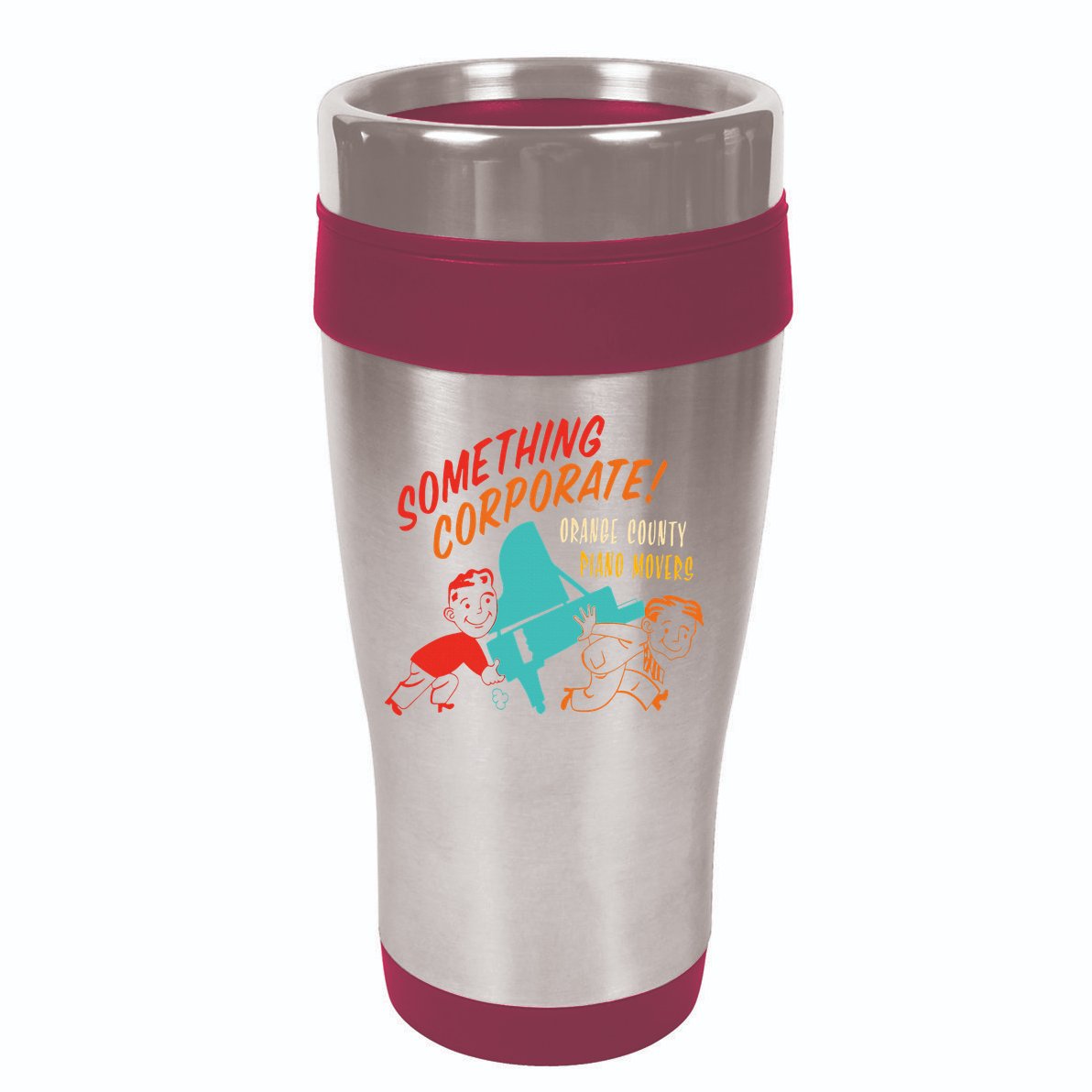 Something Corporate! Orange County Piano Mover Design 16oz Travel Tumbler