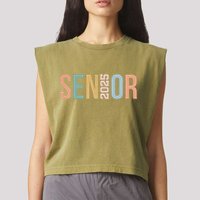 Senior Class Of 2025 Garment-Dyed Women's Muscle Tee