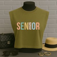 Senior Class Of 2025 Garment-Dyed Women's Muscle Tee