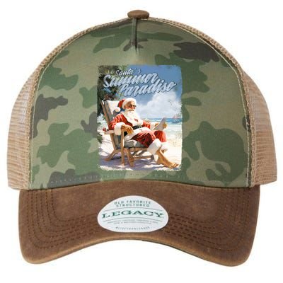 Santa Chillin On The Beach Summer Paradise Legacy Tie Dye Trucker Hat