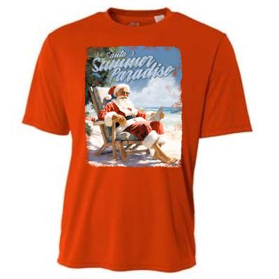 Santa Chillin On The Beach Summer Paradise Cooling Performance Crew T-Shirt