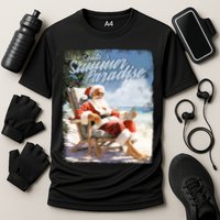 Santa Chillin On The Beach Summer Paradise Cooling Performance Crew T-Shirt