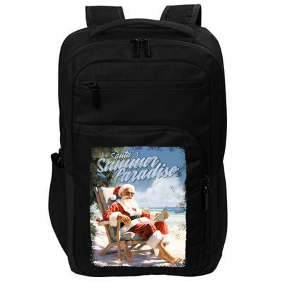 Santa Chillin On The Beach Summer Paradise Impact Tech Backpack