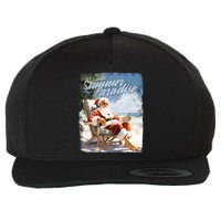 Santa Chillin On The Beach Summer Paradise Wool Snapback Cap