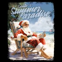 Santa Chillin On The Beach Summer Paradise Wool Snapback Cap