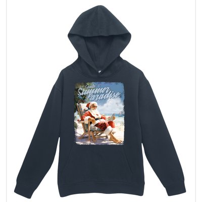 Santa Chillin On The Beach Summer Paradise Urban Pullover Hoodie