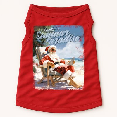 Santa Chillin On The Beach Summer Paradise Doggie Tank