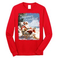 Santa Chillin On The Beach Summer Paradise Long Sleeve Shirt