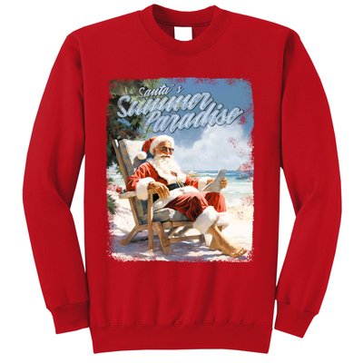 Santa Chillin On The Beach Summer Paradise Sweatshirt