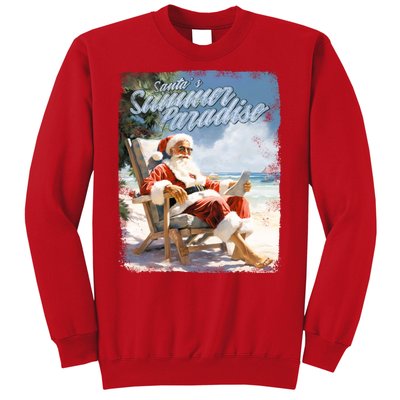 Santa Chillin On The Beach Summer Paradise Sweatshirt