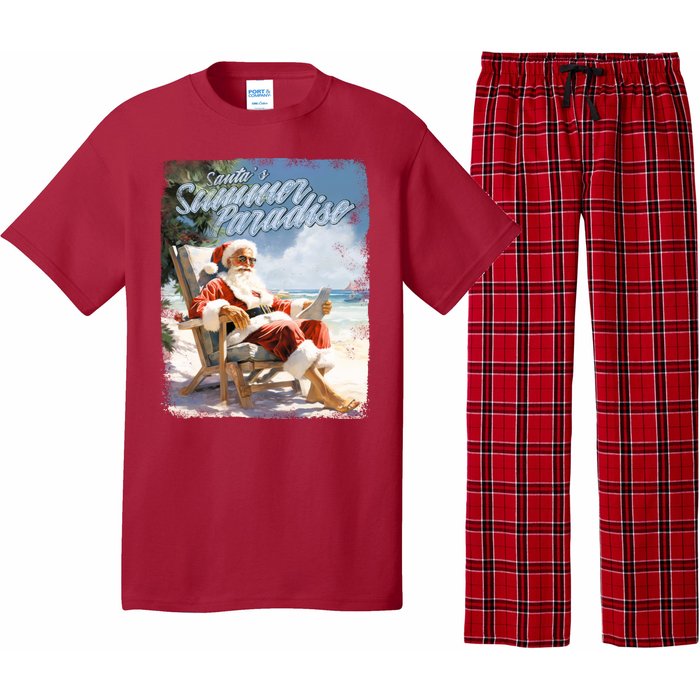 Santa Chillin On The Beach Summer Paradise Pajama Set