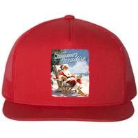 Santa Chillin On The Beach Summer Paradise Flatbill Hat