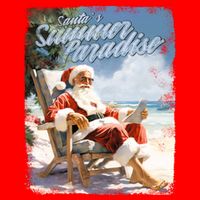Santa Chillin On The Beach Summer Paradise Flatbill Hat