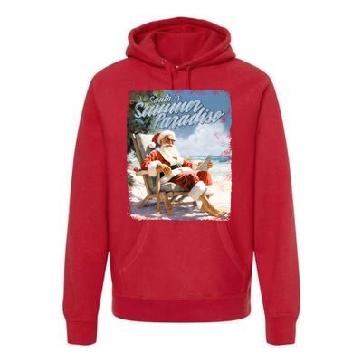 Santa Chillin On The Beach Summer Paradise Premium Hoodie