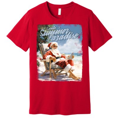 Santa Chillin On The Beach Summer Paradise Premium T-Shirt