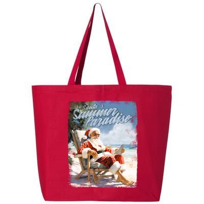 Santa Chillin On The Beach Summer Paradise 25L Jumbo Tote