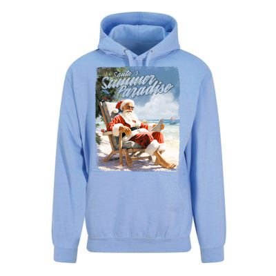 Santa Chillin On The Beach Summer Paradise Unisex Surf Hoodie