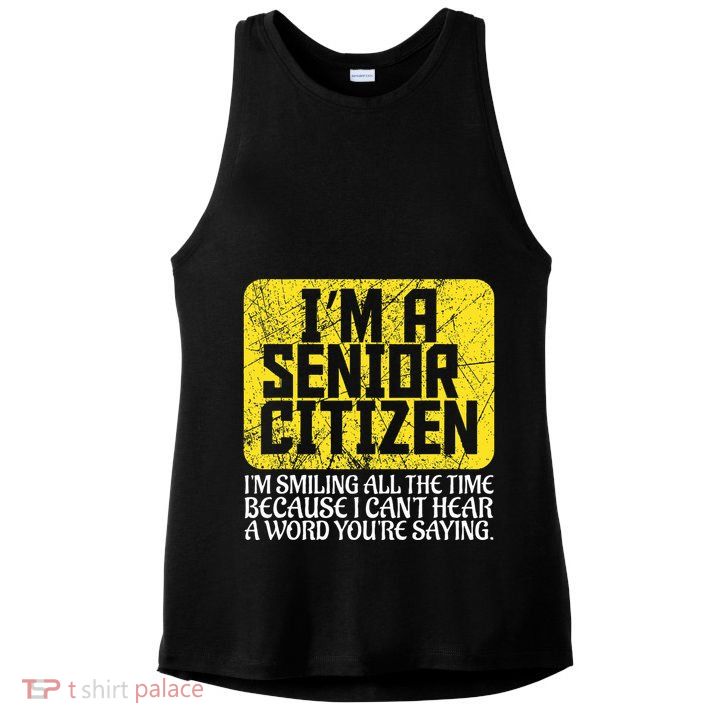 Senior Citizen Old People Hard Of Hearing Elderly Gift Ladies PosiCharge Tri-Blend Wicking Tank