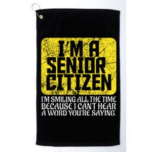 Senior Citizen Old People Hard Of Hearing Elderly Gift Platinum Collection Golf Towel