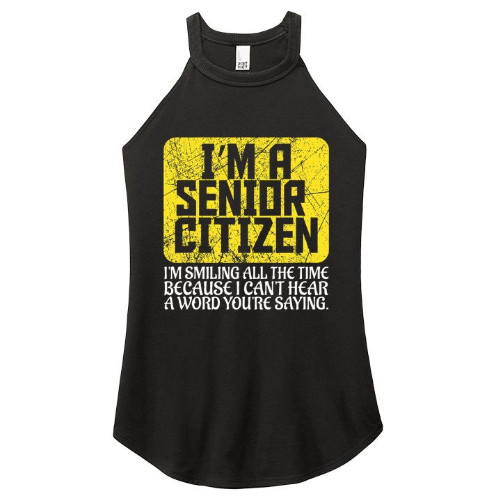 Senior Citizen Old People Hard Of Hearing Elderly Gift Women's Perfect Tri Rocker Tank