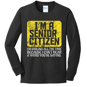 Senior Citizen Old People Hard Of Hearing Elderly Gift Kids Long Sleeve Shirt